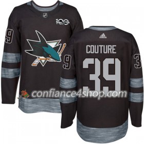 Adidas Maillot de Hockey San Jose Sharks Logan Couture 39 1917-2017 100th Anniversary Noir Authentic - Homme